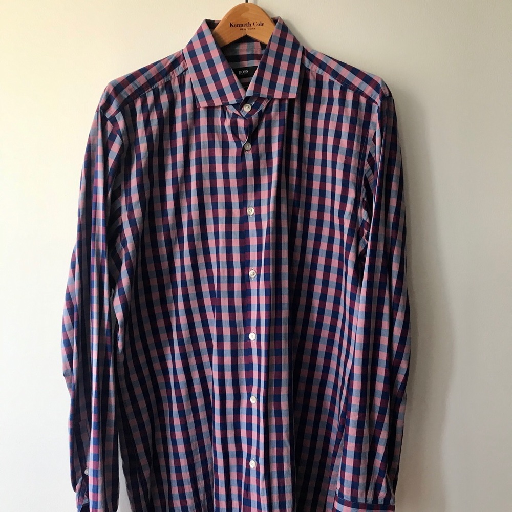 Boss by Hugo Boss plaid Men’s dress shirt